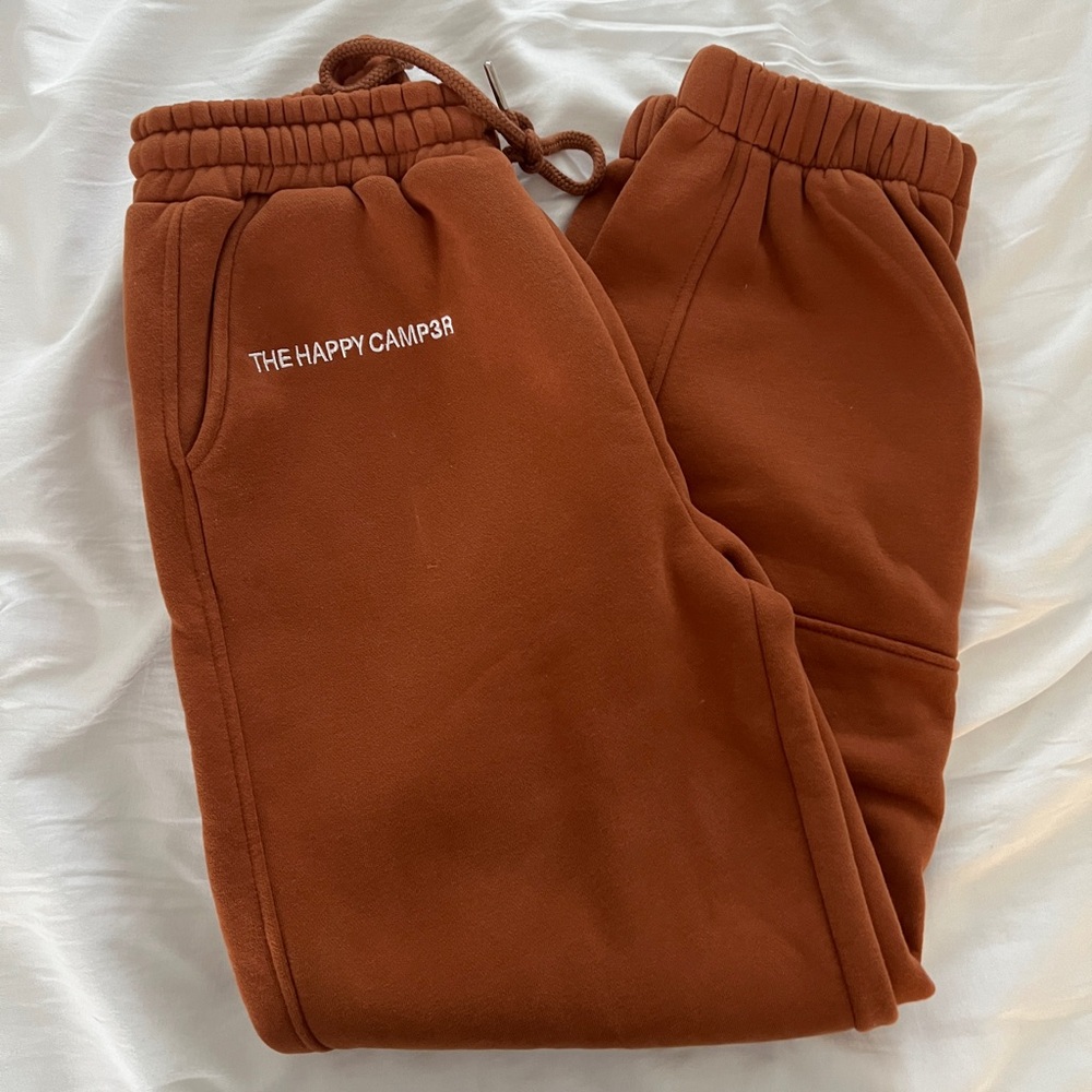 Happy Camper Essential Sweatpants, Caramel Color, Small
